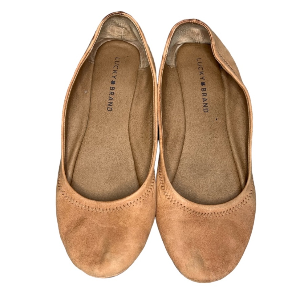 Lucky Brand Brown Leather Ballet Flats